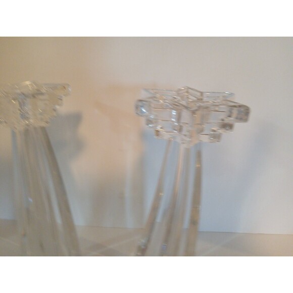 2 Vintage WMF Germany Shooting Star 24% Lead Crystal Multi Tier Candle Holder 8' - Picture 11 of 16